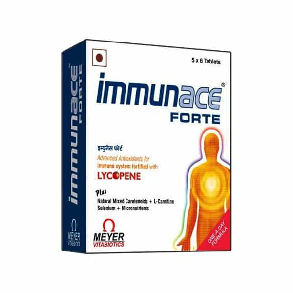 Immunace Forte - Health Supplements (With Vitamin C Zinc And Selemium) With Wellman 30 Tablet Free