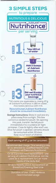 Jubilant Nutrihance Balanced With 50 Vital Nutrients (400 G Chocolate Flavour)