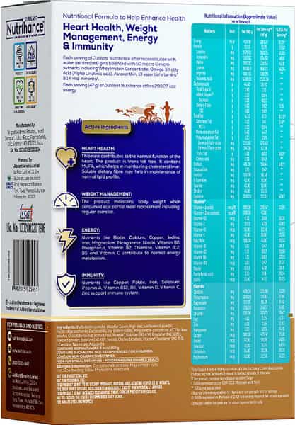 Jubilant Nutrihance Balanced With 50 Vital Nutrients (400 G Chocolate Flavour)