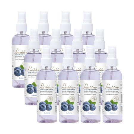 Pearldew Sanitizer Spray (Blueberry) 120 Ml | Aloe & Neem | Paraben Free (Pack Of 4)
