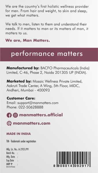 Man Matters Ashwagandha Tablets - Pack Of 60