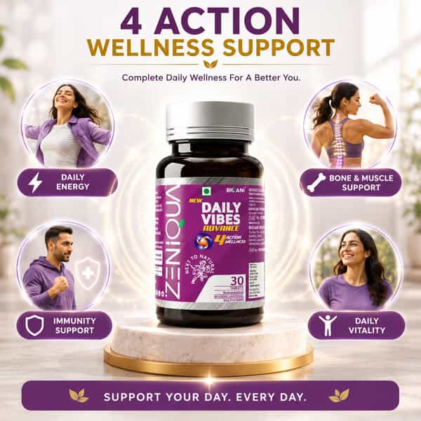 Zeniqua Daily Vibes Advance | Multivitamin For Adults | 30 Tablets
