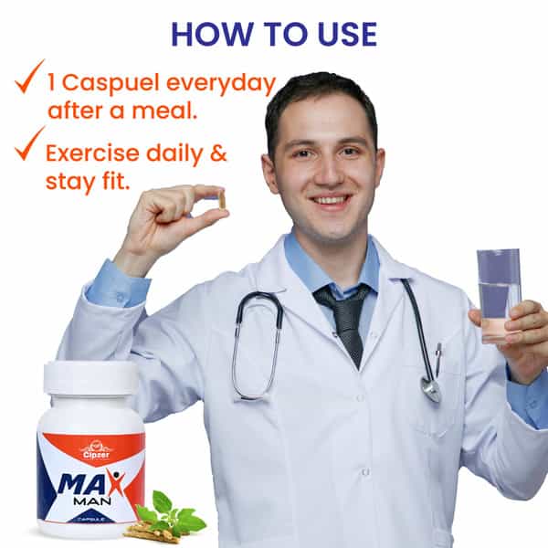Cipzer Max Man 60 Capsules | Supports Mens Vitality| Stamina & Sexual Wellness
