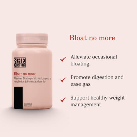 Sheneed Bloat No More-digestive Supplement With Herbal Essential For Bloating -(pack Of 2)