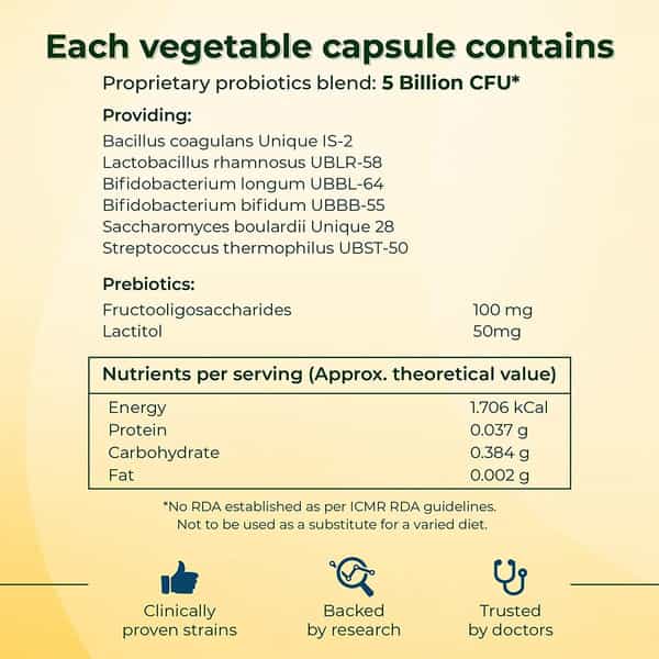 Lactogut Probiotic For Gut Health 30 No's