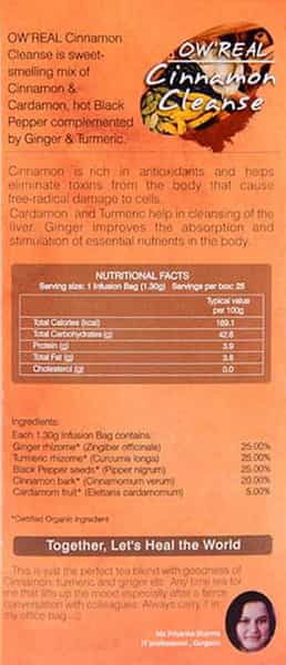 Organic Wellness Owreal Cinnamon Cleanse Tea 100 Gm