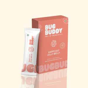 Bug Buddy Happy Gut Jolly Belly | Daily Gut Health Immunity Supplement For Kids | 15 Days Pack