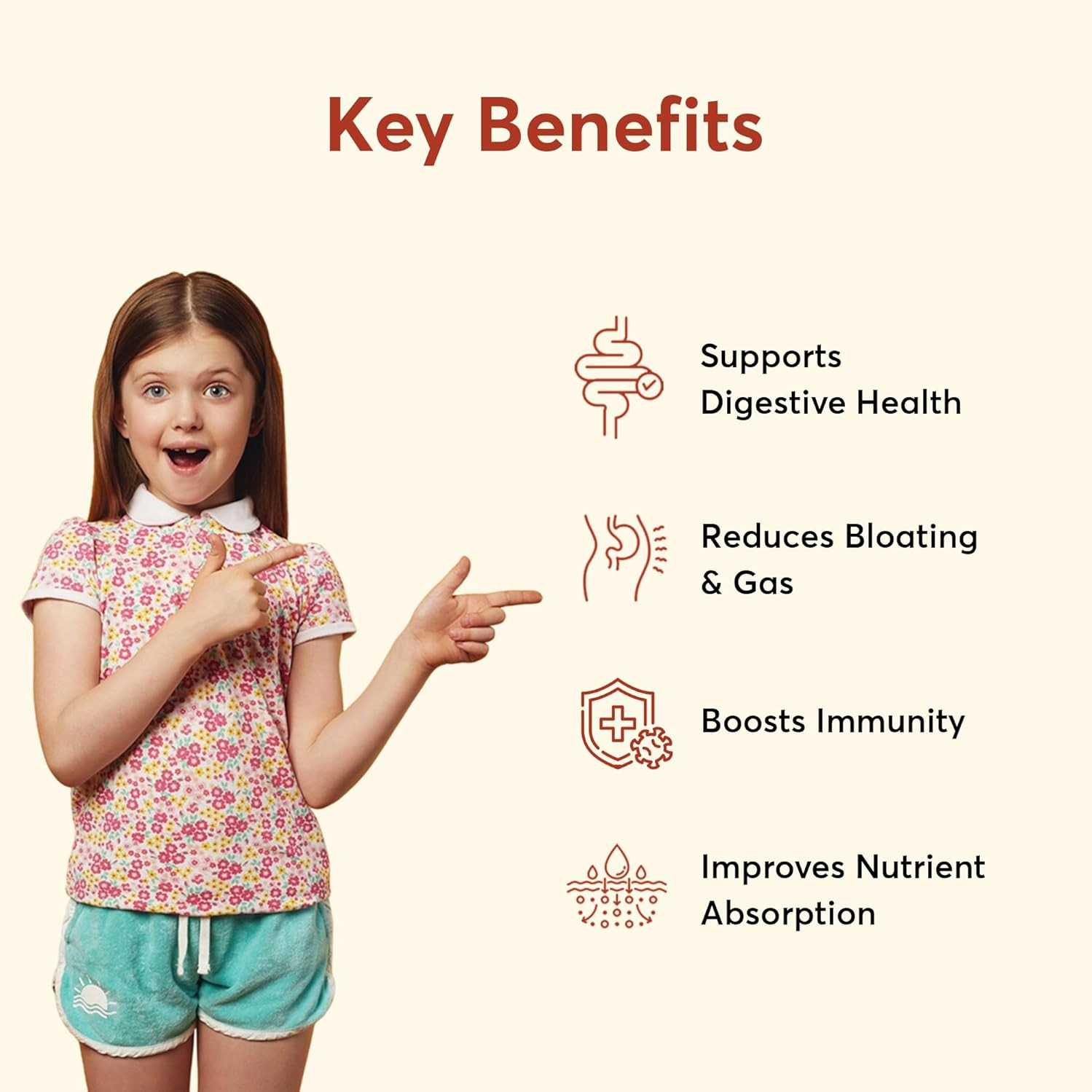 Bug Buddy Happy Gut Jolly Belly | Daily Gut Health Immunity Supplement For Kids | 15 Days Pack