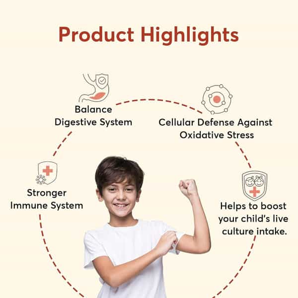 Bug Buddy Happy Gut Jolly Belly | Daily Gut Health Immunity Supplement For Kids | 15 Days Pack