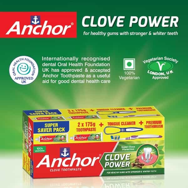 Anchor Clove Toothpaste Power Saver Pack - 175Gm X 2