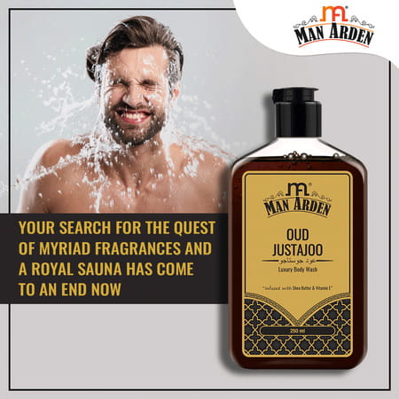 Man Arden Oud Justajoo Luxury Body Wash Infused With Shea Butter & Vitamin E 250ml