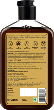 Man Arden Oud Justajoo Luxury Body Wash Infused With Shea Butter & Vitamin E 250ml