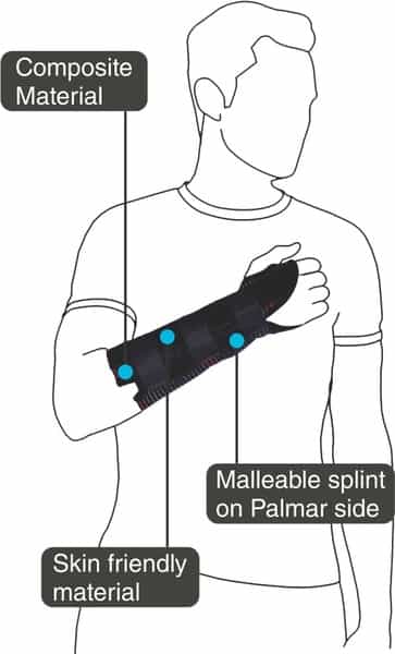 Vissco Elastic Wrist Splint Long Size - 21Cms
