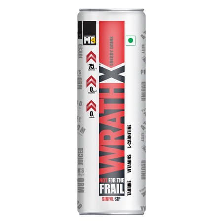 Muscleblaze Wrathx Energy Drink (Mixed Berry| Pack Of 6 (250ml) | Performance & Focus Booster