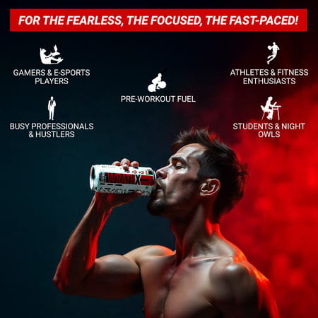 Muscleblaze Wrathx Energy Drink (Mixed Berry| Pack Of 6 (250ml) | Performance & Focus Booster
