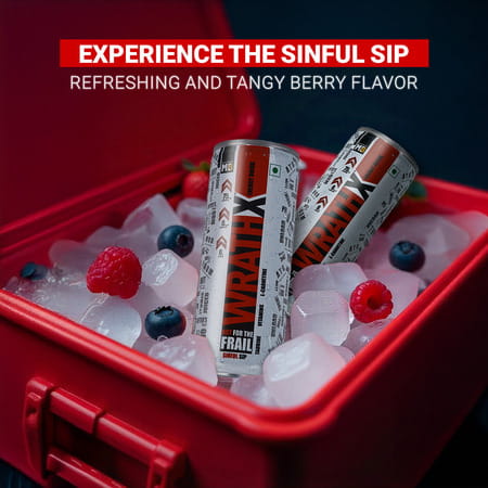 Muscleblaze Wrathx Energy Drink (Mixed Berry| Pack Of 6 (250ml) | Performance & Focus Booster
