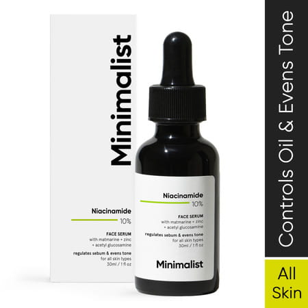 Minimalist Niacinamide 10% Serum For Blemishes Acne Marks Oil Balancing Acne & Dark Spot(30ml)