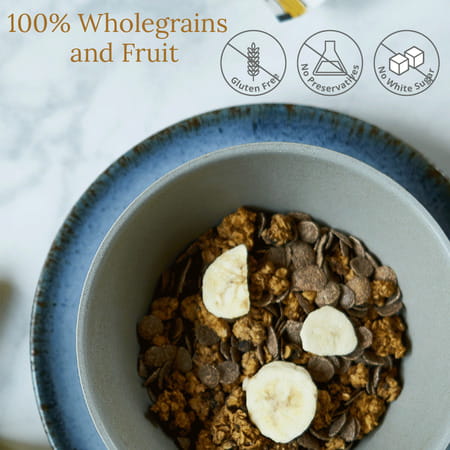 Monsoon Harvest Choco Chip Oat Clusters & Ragi Flakes With Banana 1 Kg Pouch