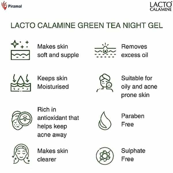 Lacto Calamine Night Gel - No Parabens | No Sulphates | 50G X Pack Of 10