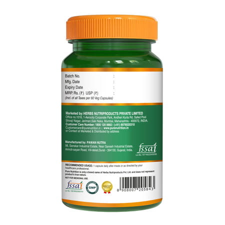 Pure Nutrition Co-Enzyme Q10 (175 Mg) For Cellular Growth And Energy 60 Veg Capsules