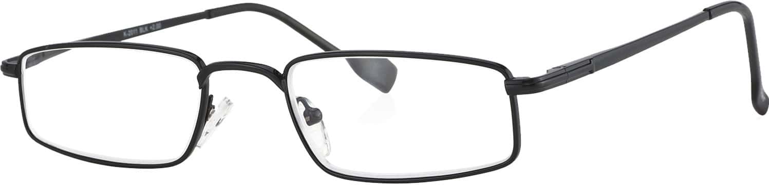 Klar Eye Full Rim Rectangle Reading Glasses Men And Women +0.75 To +3.50+1.75 Power Shiny Black
