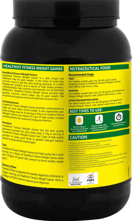 Healthvit Fitness Weight Gainer | Chocolate Flavour (1kg)