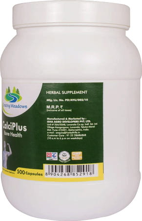 Grazing Meadows Calci Plus 500 Capsules (675 Mg) - Natural Calcium Supplement For Bone Health