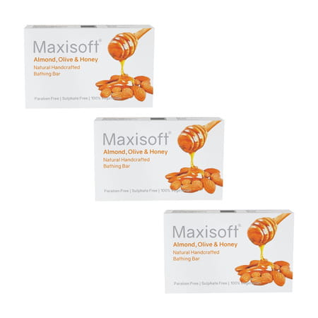 Maxisoft Natural Handcrafted | Bathing Bar | 75 Gm | Pack Of 3