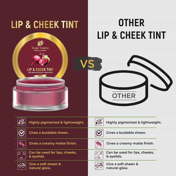 Regal Essence Lip Tint & Cheek Tint Blush With Beetroot Extract Cocoa 8 Gram