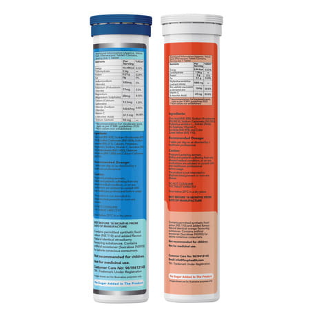 Fixuphealth Electrolyte Tablets With Vit C& Natural Amla 1000mg Vitamin C Zinc Effervescent Tablets