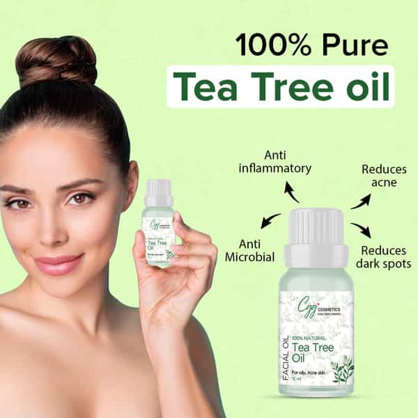 Cgg Cosmetics Tea Tree Facial Essential Oil With 100% Natural Tea Tree - 15Ml