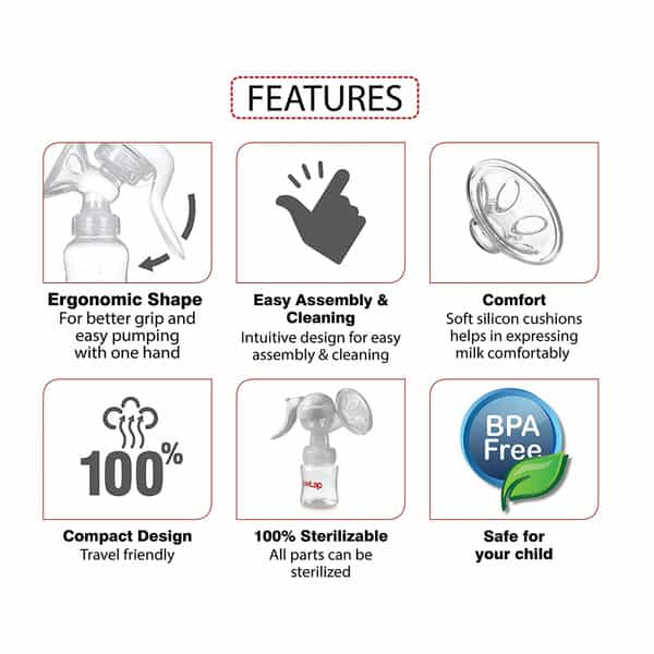 Luvlap Manual Breast Pump 1 No's
