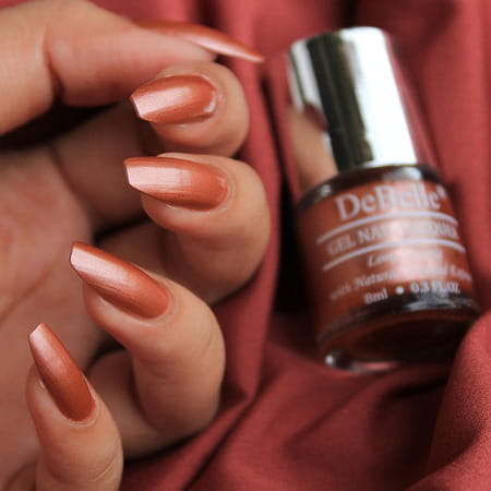 Debelle Gel Nail Lacquer Roseate Gold Metallic Gold Nail Polish-8Ml