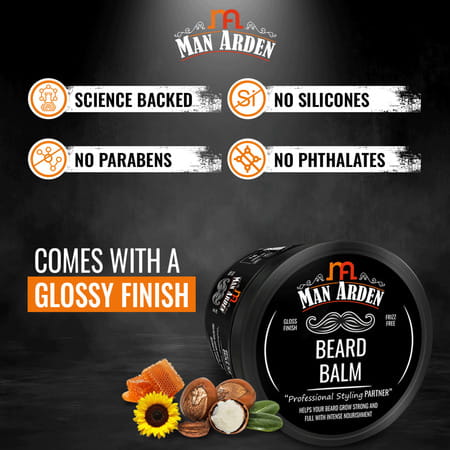 Man Arden Beard Balm Professional Styling For Gloss Finish Healthy Beard Growth 50gm