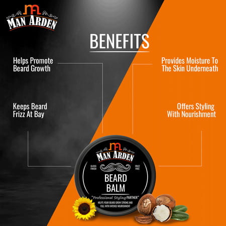Man Arden Beard Balm Professional Styling For Gloss Finish Healthy Beard Growth 50gm