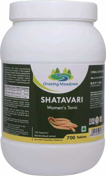Grazing Meadows Shatavari 700 Tablets (Asparagus Racemosus) Natural & Pure Women Tonic (Pack Of 4)