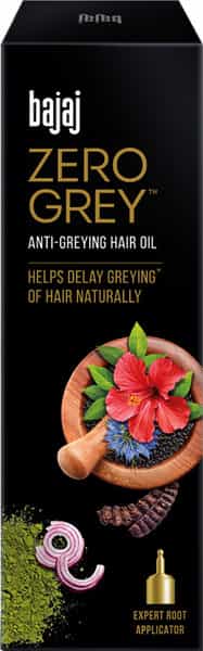 Bajaj Zero Grey Hair Oil Enriched With Onion Helps Fight Greying Of Hair Naturally 200Ml
