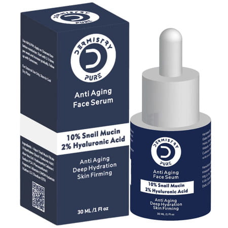 Dermistry 10% Snail Mucin 96 Peptide Anti-Ageing Moisturizer Face Serum Skin Firming Tightening 30ml