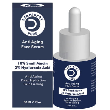 Dermistry 10% Snail Mucin 96 Peptide Anti-Ageing Moisturizer Face Serum Skin Firming Tightening 30ml