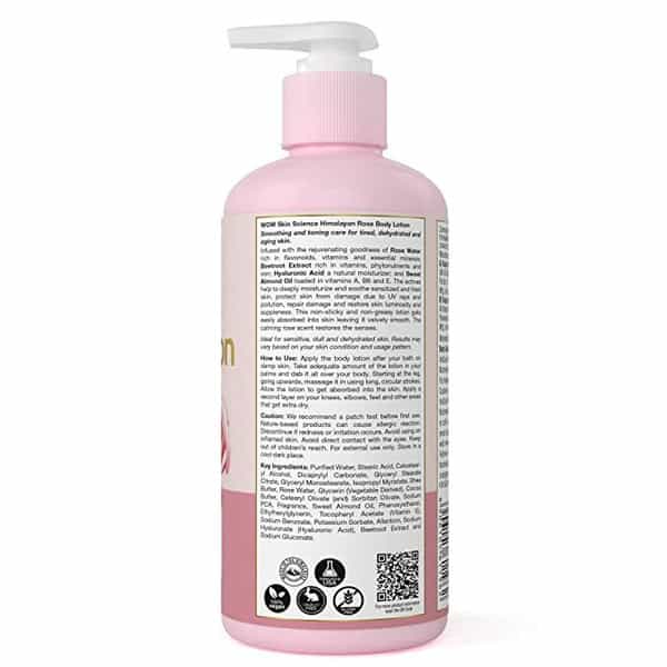 Wow Skin Science Himalayan Rose Body Lotion-Toning & Hydrating|Rose Water | Beetroot Extract | 400Ml