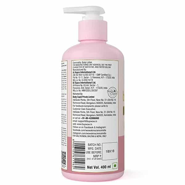 Wow Skin Science Himalayan Rose Body Lotion-Toning & Hydrating|Rose Water | Beetroot Extract | 400Ml