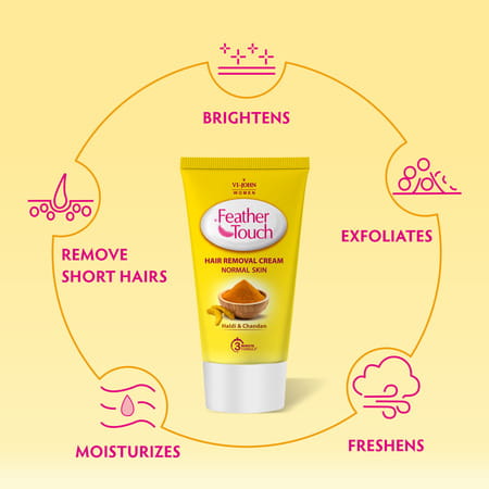 Vi-John Feather Touch Cream Haldi Chandan For Normal Skin 40g- Pack Of 2