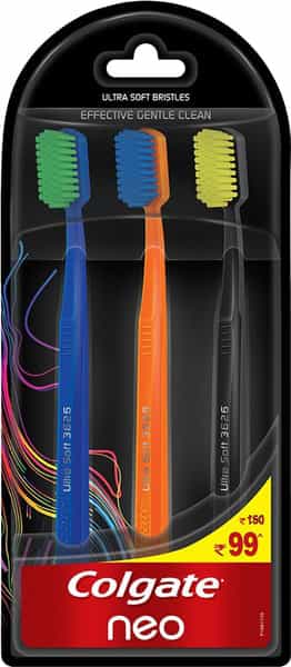 Colgate Neo 3626 Bristles Ultra Soft Toothbrush 3 Pcs
