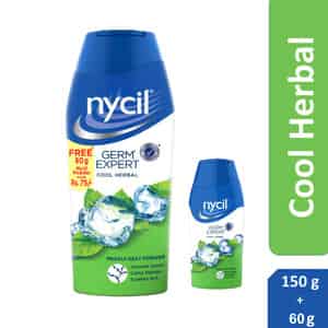Nycil Cool Herbal Prickly Heat Talcum Powder 150g With (free Cool Herbal 60g) 210 Gm