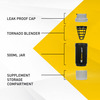 Muscleblaze Tornado Gym Shaker Bottle 500 Ml | Sipper Bottle | Bpa Free Protein Shaker | Grey