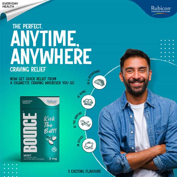 Bounce Nicotine Mini Lozenge 2Mg 6 Packs Of4lozenges Mint,Cherry,Cinnamon Flavour,Sugar Free 24Count