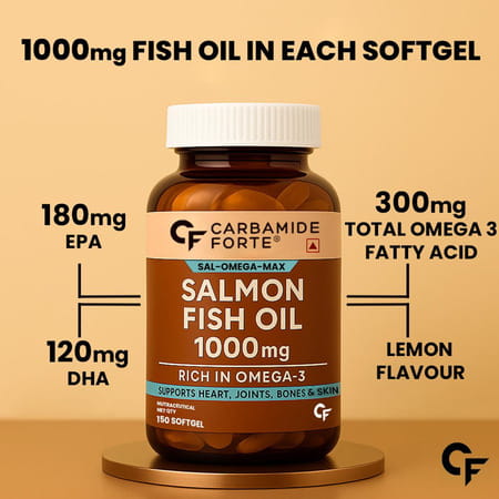 Carbamide Forte Salmon Fish Oil Omega 3 Capsule 1000 Mg - 150 Softgel Capsules