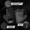 Musclexp Gear-Up Fitness Gym Gloves Heavy Duty Velcro Wrist Closure Non-Odor Material (Black)1 Pair