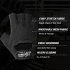 Musclexp Gear-Up Fitness Gym Gloves Heavy Duty Velcro Wrist Closure Non-Odor Material (Black)1 Pair