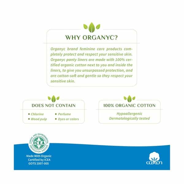 Organyc Moderate Flow Sanitary Pads 10